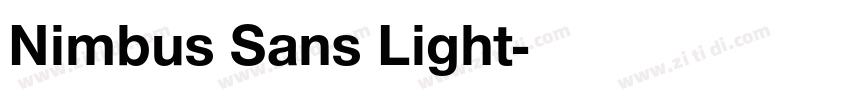 Nimbus Sans Light字体转换